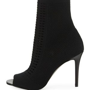 Peep toe sock bootie new